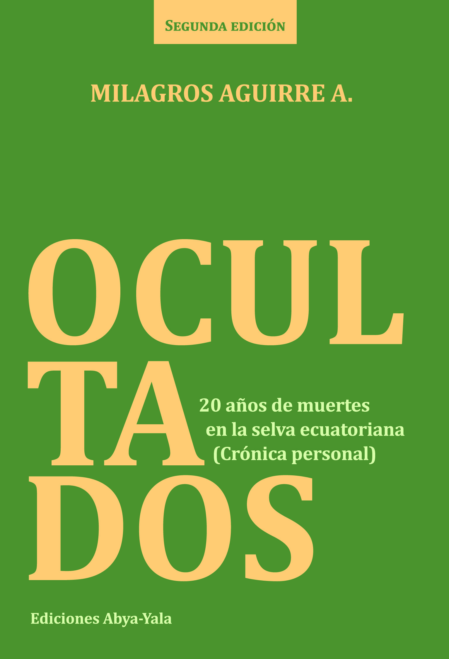 Portada de Ocultados · Milagros Aguirre Andrade