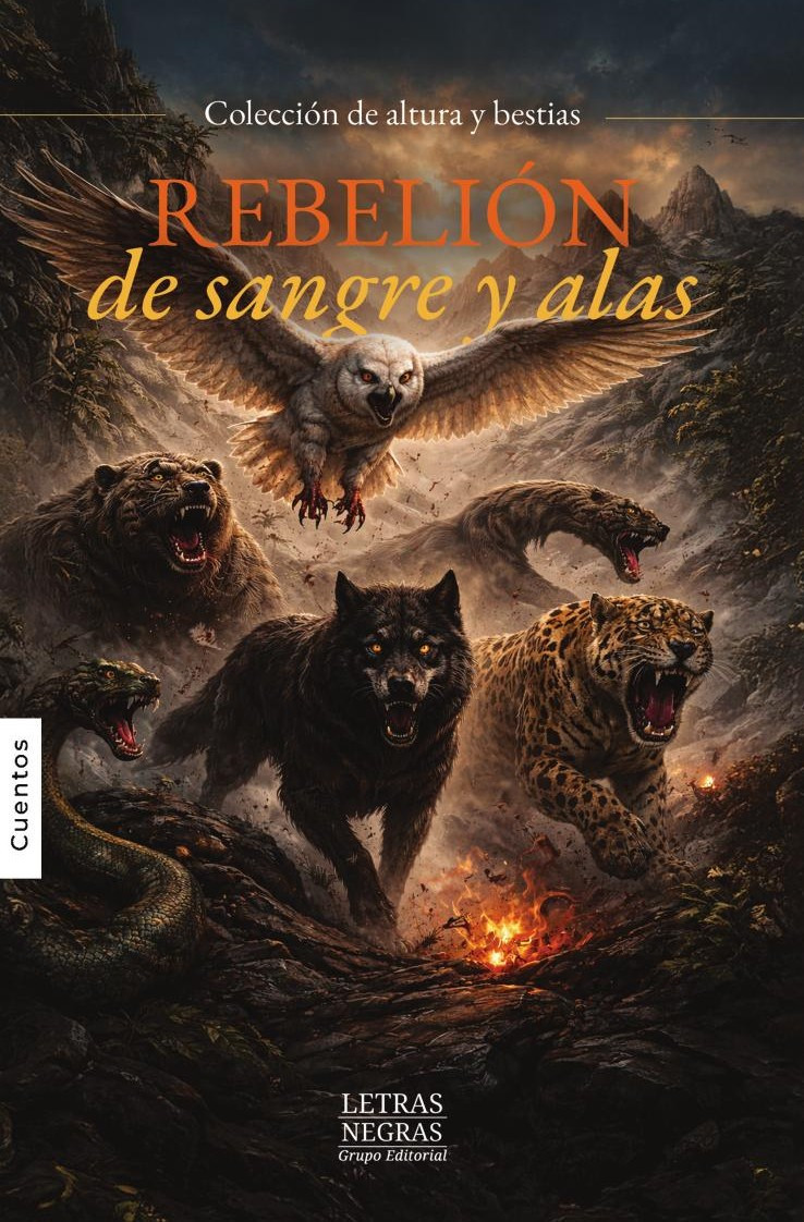 Portada de Rebelión de sangre y alas · GRUPO EDITORIAL LETRAS NEGRAS S.A.S