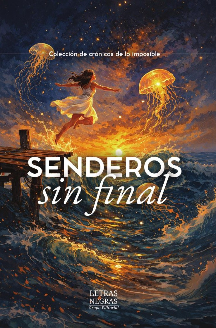Portada de Senderos sin final · GRUPO EDITORIAL LETRAS NEGRAS S.A.S