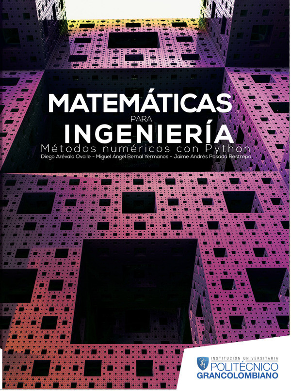 Portada de Matemáticas para Ingeniería. Métodos Numéricos con Python