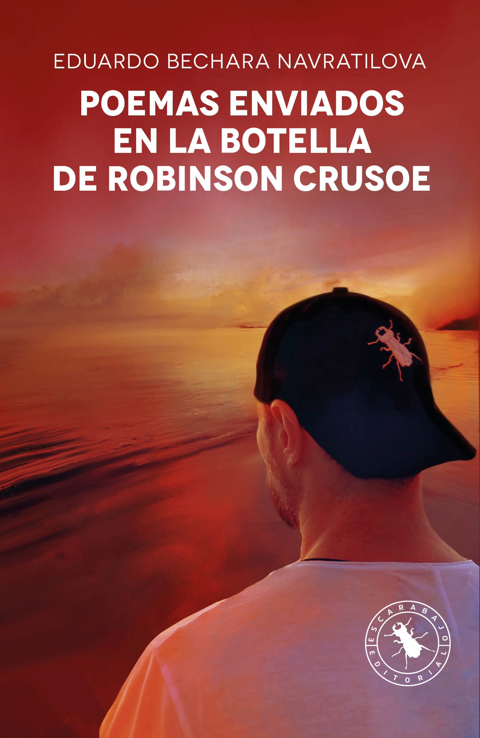 Portada: Poemas enviados en la botella de Robinson Crusoe
