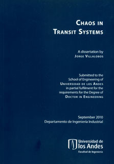 Portada de Chaos in Transit Systems · Jorge Villalobos