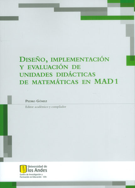 Portada de Diseño, implementación y evaluación de unidades didácticas de matemáticas en MAD 1