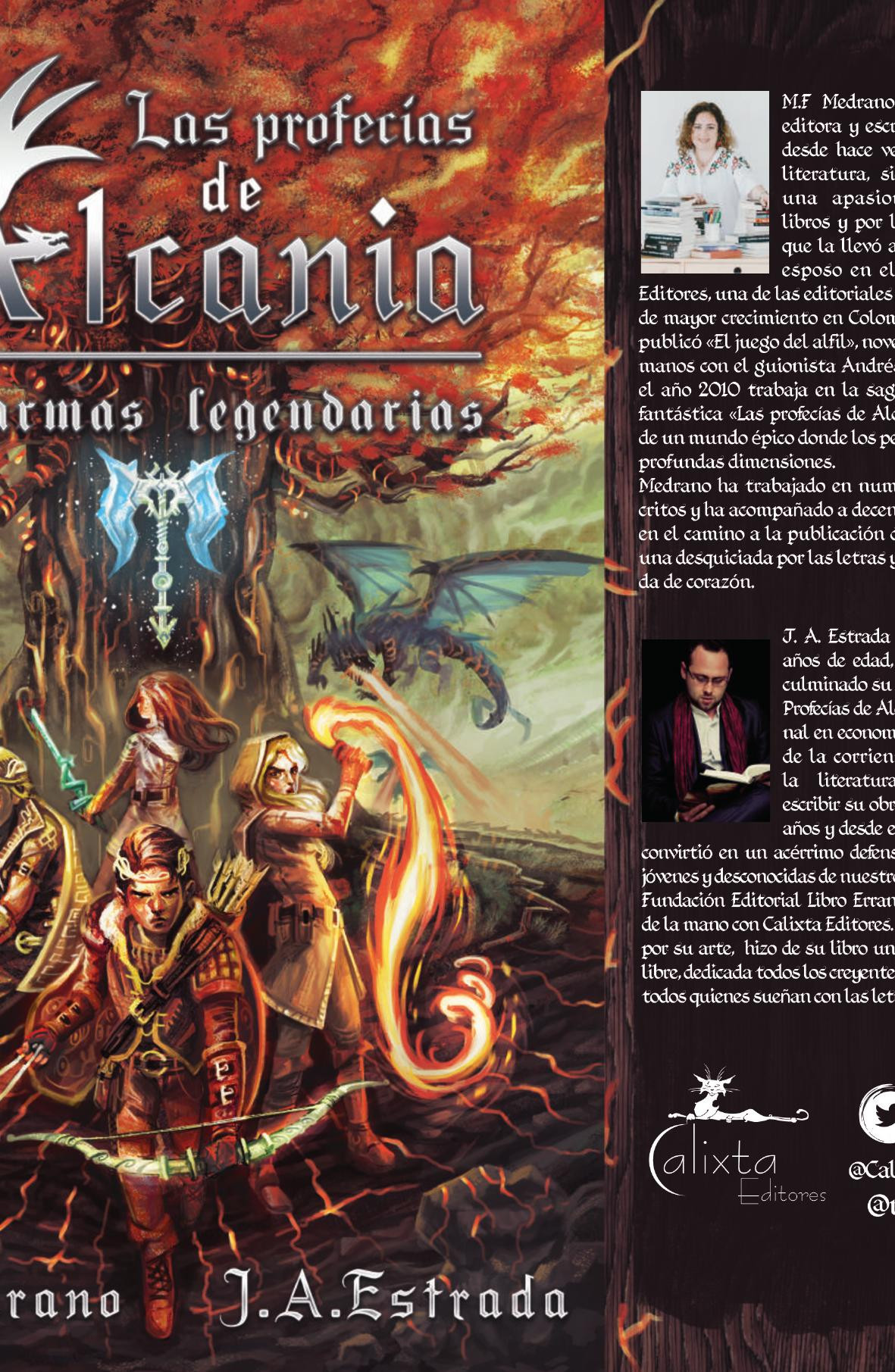 Portada de Las profecías de Alcania Las armas legendarias